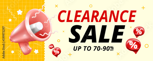 clearance sale banner template design.