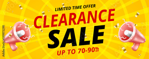 clearance sale banner template design.