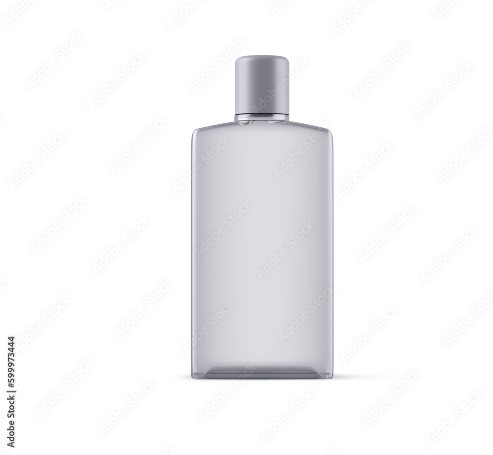 Clear Plastic Cosmetic Bottle Isolated 3D Rendering Clear Plastic Cosmetic Bottle Isolated 3D Rendering
