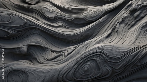 Grey Organic Lines Abstract Stone Texture Generative AI