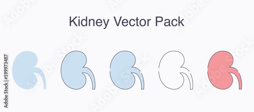 Kidney Vector Pack Fully Customizable Icons