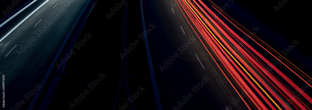 lights of cars with night. black and white. long exposure lights of cars with night. black and white. long exposure