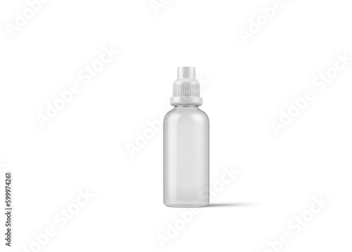 Herbal Oil Dropper Glass Bottle Packaging Isolated 3D Rendering