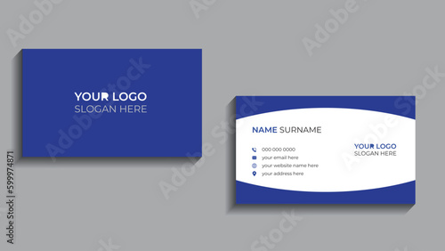Modern business card design . double sided business card design template. 