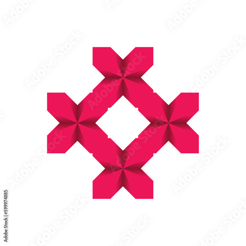 red bow isolated on white background