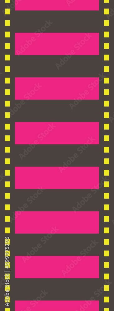 Film strip set on white vector image. Photo film strip warp vector image