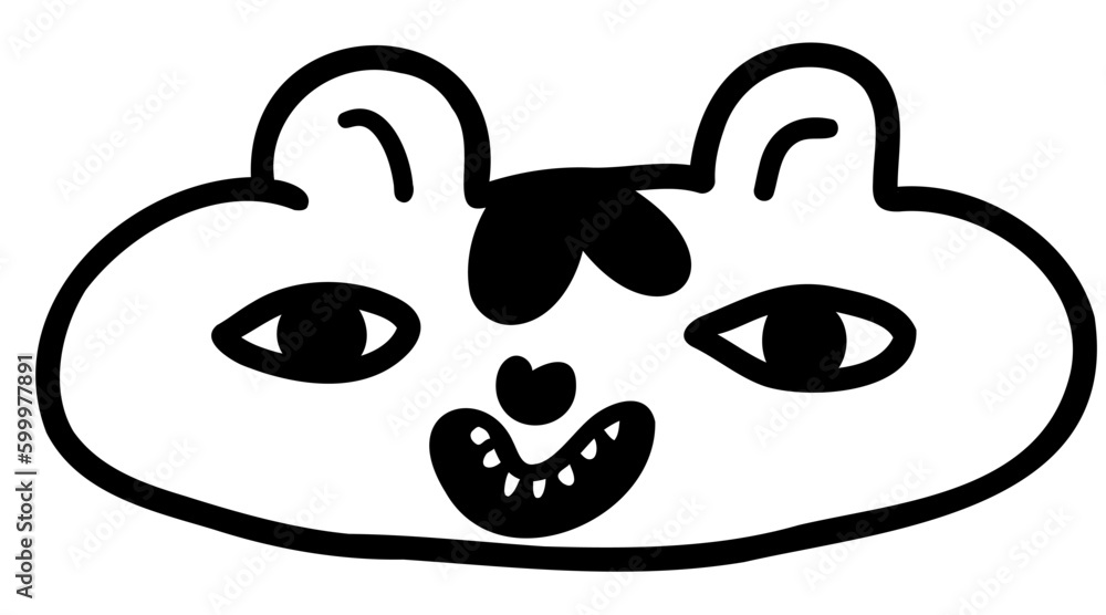 linear black and white cat portrait in vector.doodle style object for design. avatar for social networks.isolated stylized cat.Collection of portraits of cats linear black and white cat portrait in vector.doodle style object for design. avatar for social networks.isolated stylized cat.Collection of portraits of cats