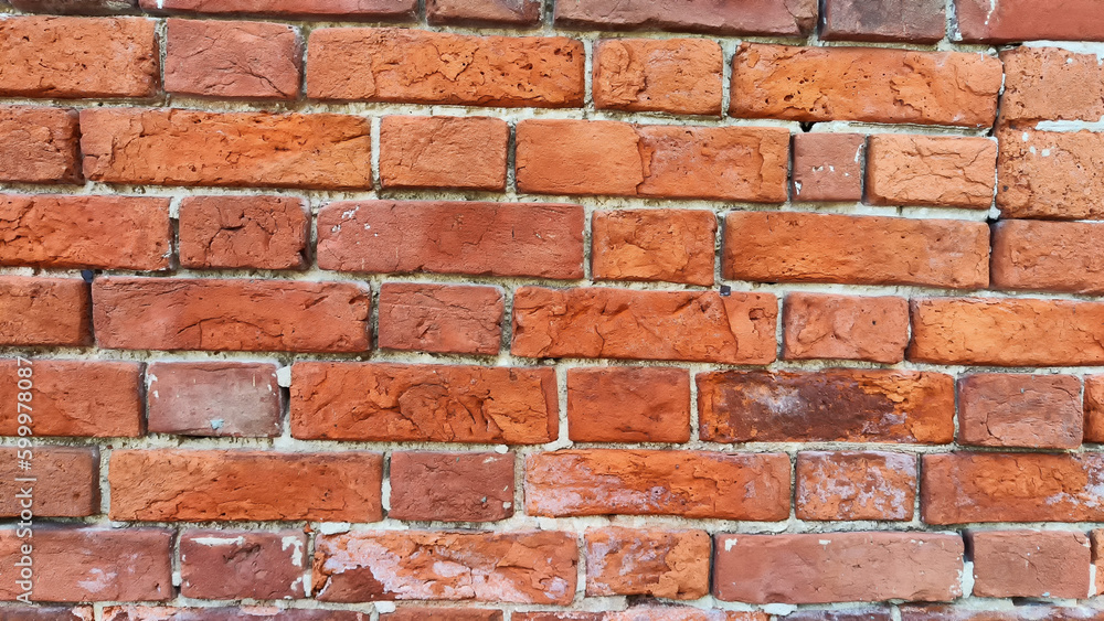 Texture, background and frame made of abstract red brick. Brickwork wall Texture, background and frame made of abstract red brick. Brickwork wall