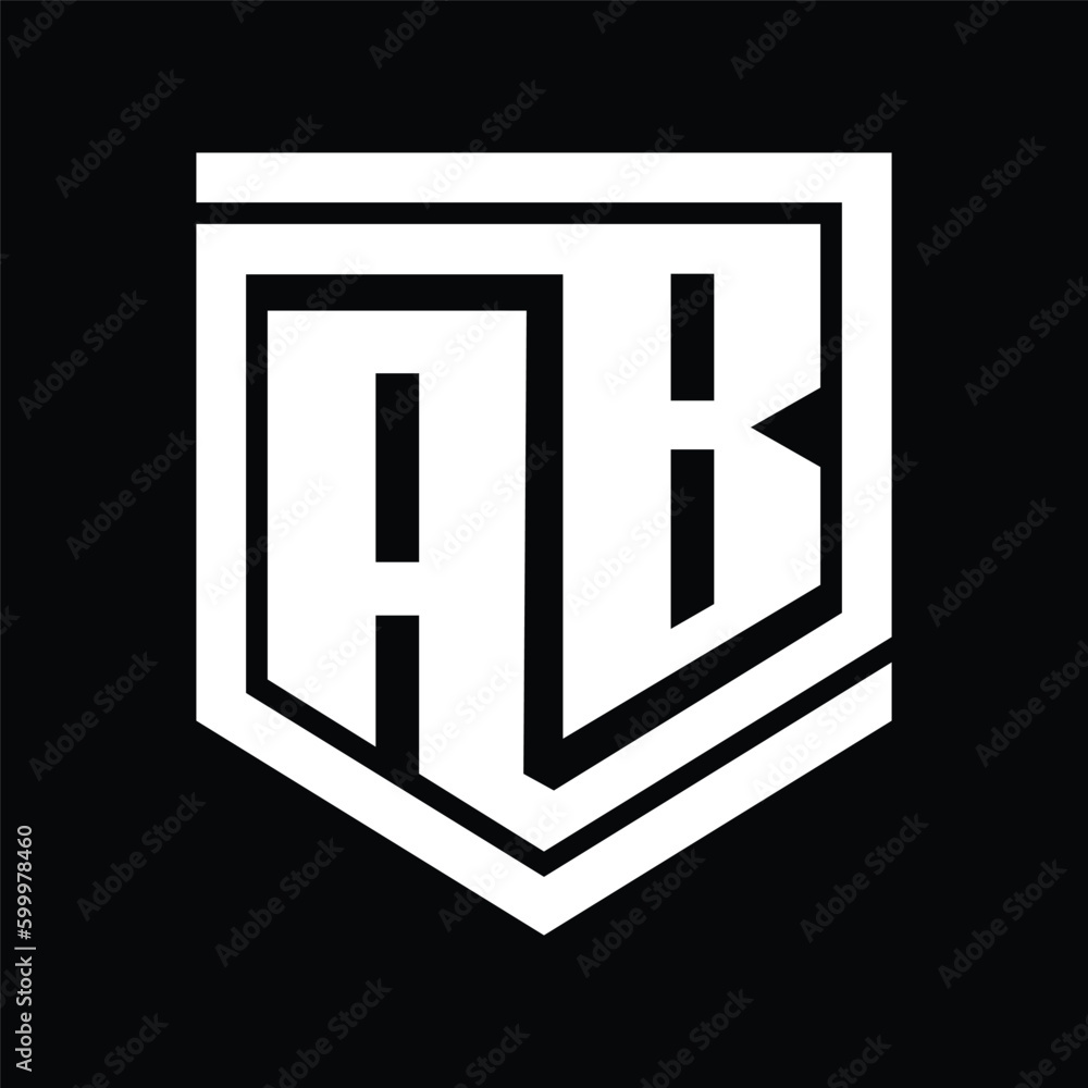 Creative AB Logo design concept suitable for a company card, print, digital, id card, identity card, and other purposes Creative AB Logo design concept suitable for a company card, print, digital, id card, identity card, and other purposes