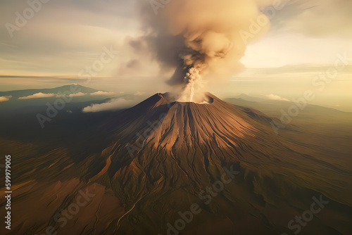 Volcanic Fury: A Dramatic Aerial View of Valle del Norte, Northern Guatemala"
