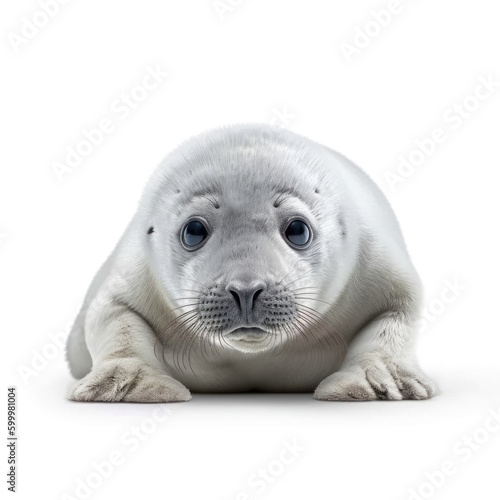 Baby Seal isolated on white (generative AI) © HandmadePictures