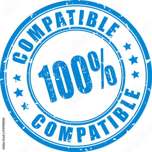 Compatible ink rubber stamp
