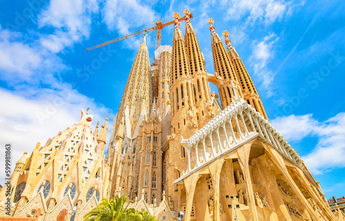 Basilica Sagrada Familia - most popular attraction in Barcelona city, Spain