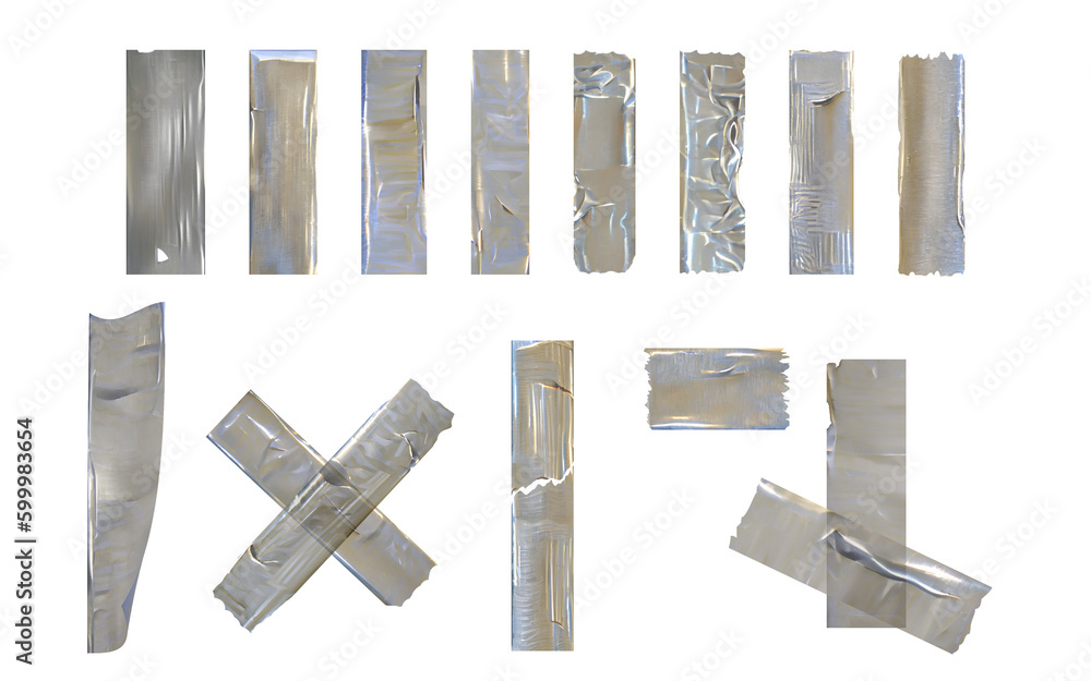 Silver Tape em PNG Stock Illustration | Adobe Stock