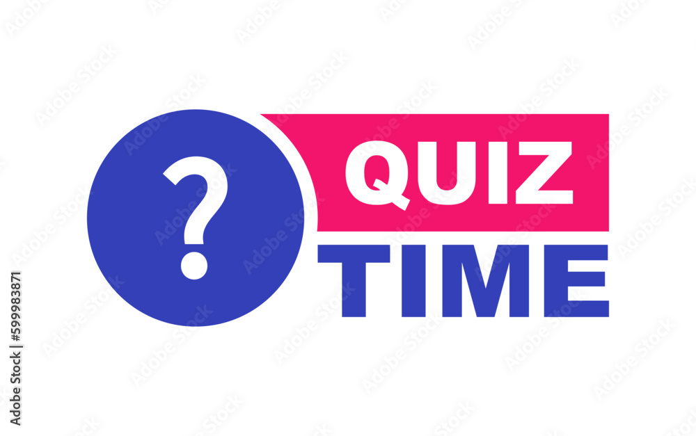 Quiz time logo. Quiz label with question mark. Quiz emblem for business, marketing and advertising. Vector illustration. Quiz time logo. Quiz label with question mark. Quiz emblem for business, marketing and advertising. Vector illustration.