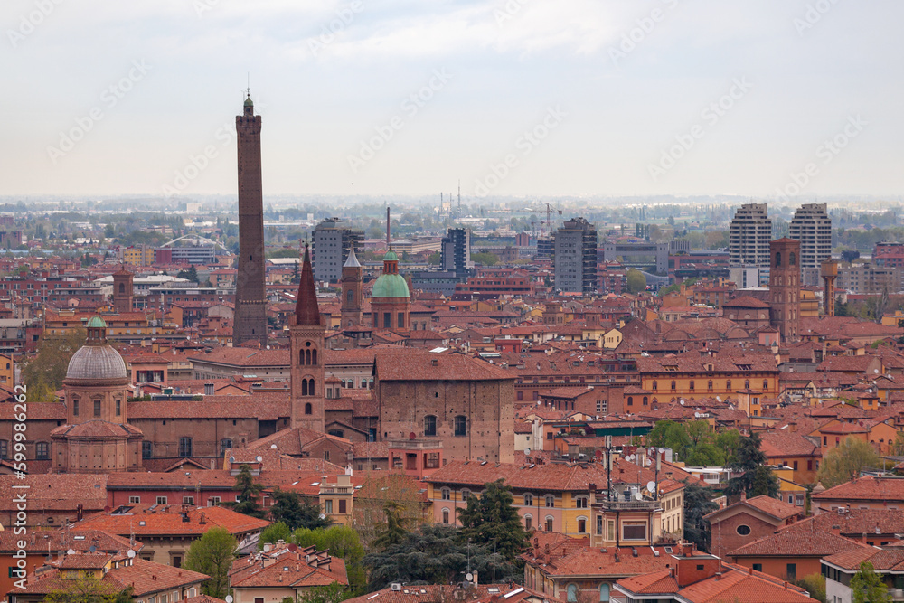Aerial view of Bologna in Italy