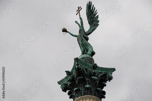 Main Monument at Hero Square, Budapest, April 2023 photo