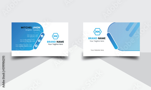 Double sided business card design. Clean advertising design. Unique business card design. Business card layout with modern design. Professional visiting card design. Simple corporate business card.