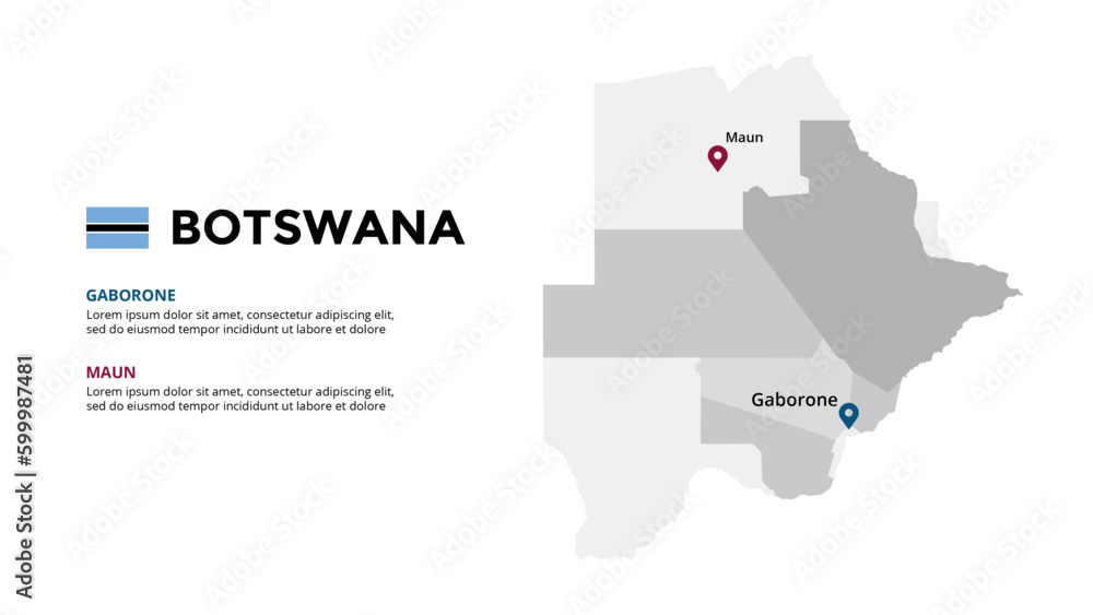 Botswana detailed map