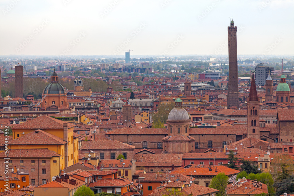 Aerial view of Bologna in Italy