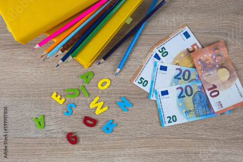 Financial budget for education concept. Back to school concept.