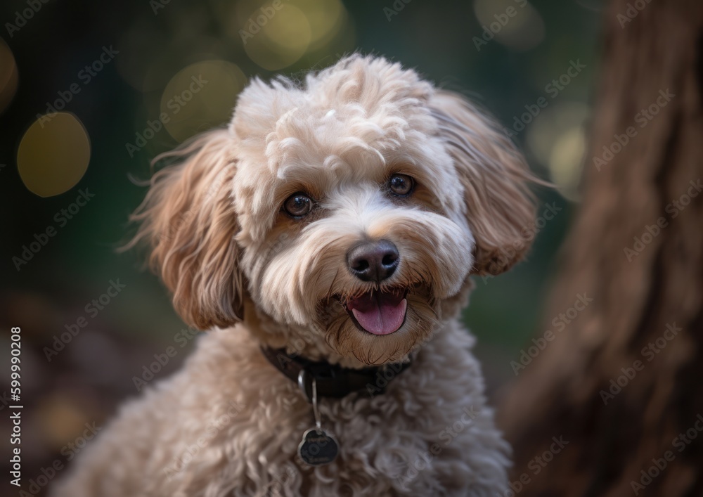 Portrait of a Playful Dog. Generative AI. Portrait of a Playful Dog. Generative AI.