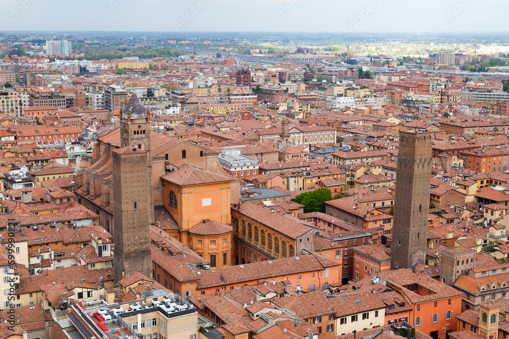 Aerial view of the Bologna Cathedral