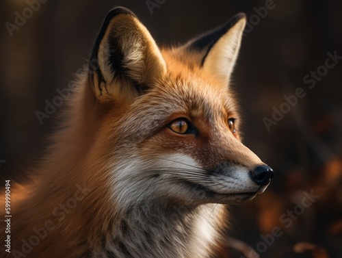 Captivating Red Fox Photo - AI Generated Generative AI