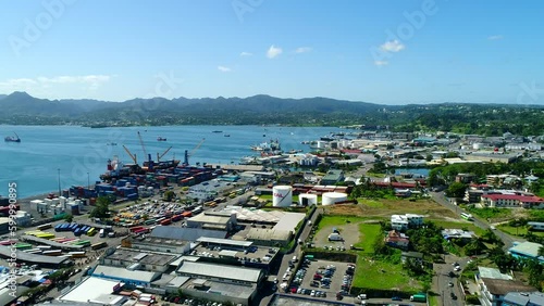 south pacific island fiji aerial film photo