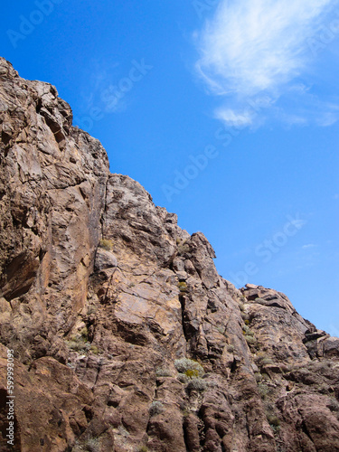 Natural Steep Rocky Cliff Side at a National Park