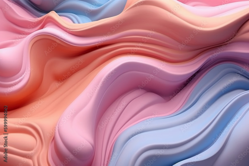 An impressive 3d artwork in the form of colors. AI generative