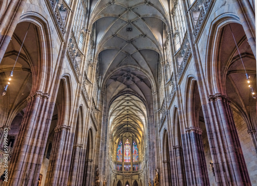 Saints Vitus Cathedral interior, Prague, Czech Republic