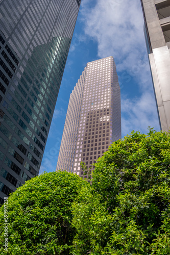 Office towers in the Houston financial district.