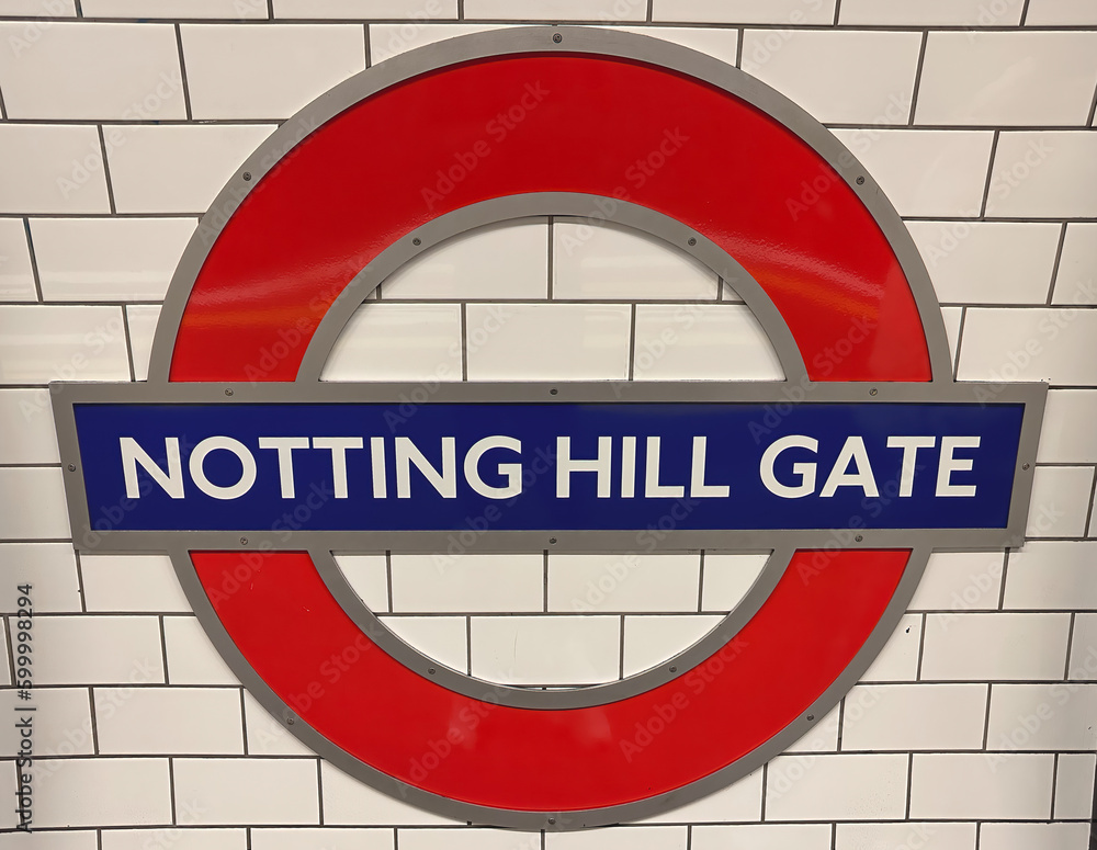 Notting Hill Gate Station sign in London, England Stock Photo | Adobe Stock