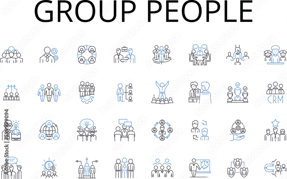 Group people line icons collection. Bunch crowd, Assembly congregation, Gathering party, Team squad, Pair couple, Duo some, Trio threesome vector and linear illustration. Quartet foursome,Mob throng Group people line icons collection. Bunch crowd, Assembly congregation, Gathering party, Team squad, Pair couple, Duo some, Trio threesome vector and linear illustration. Quartet foursome,Mob throng