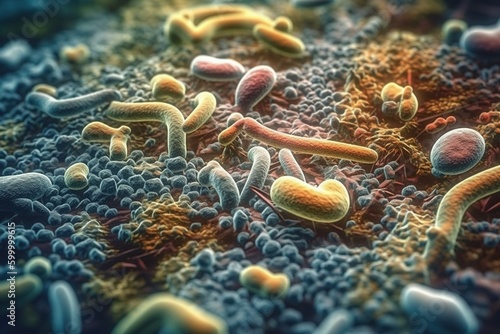 Print op canvas Probiotics Bacteria