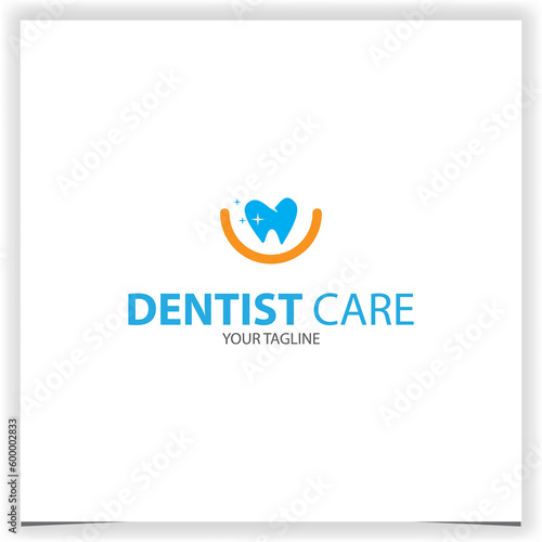 smile dentist service tooth orthodontic logo premium elegant template vector eps 10