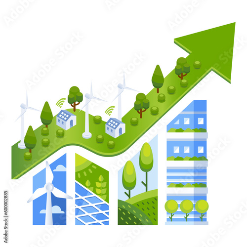 Sustainable growth Concept Illustration