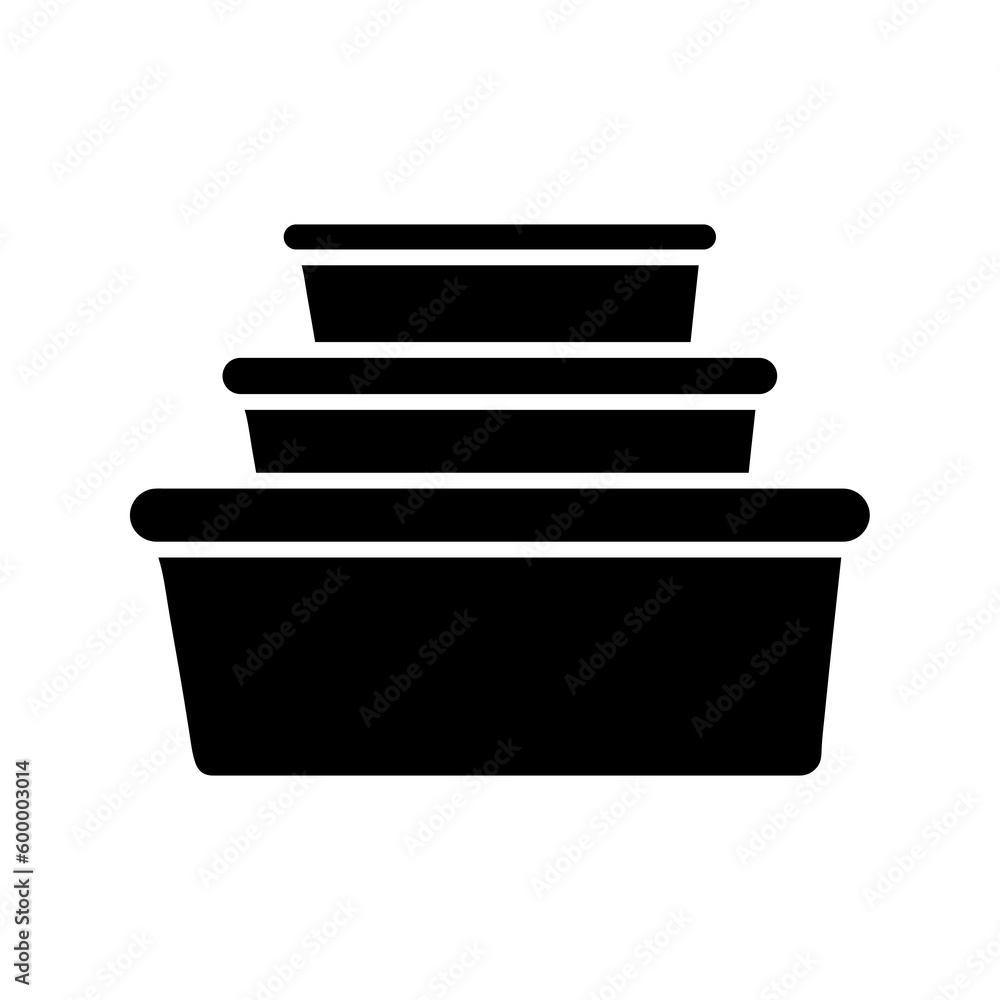 Fotografie vector food container icon illustration on white background..eps