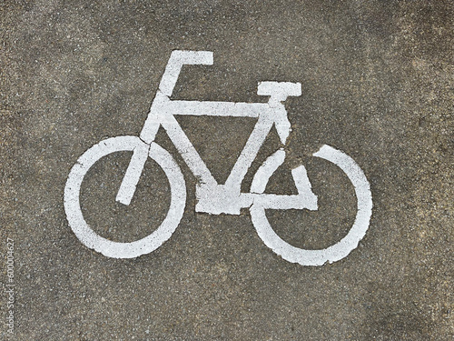 Road signs for bicycles in the city