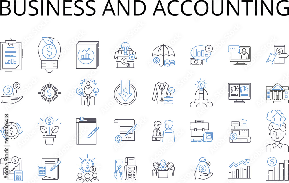 Business and accounting line icons collection. Commerce, Enterprise, Corporate, Trade, Finance, Investment, Economics vector and linear illustration. Banking,Entrepreneurship,Management outline signs Business and accounting line icons collection. Commerce, Enterprise, Corporate, Trade, Finance, Investment, Economics vector and linear illustration. Banking,Entrepreneurship,Management outline signs