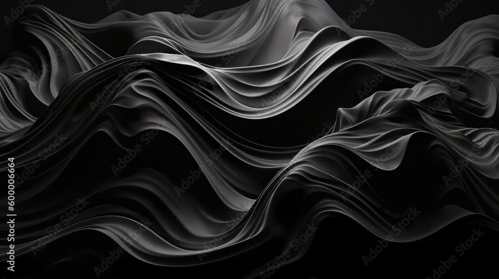 A majestic mountain range in black and white. Generative ai A majestic mountain range in black and white. Generative ai