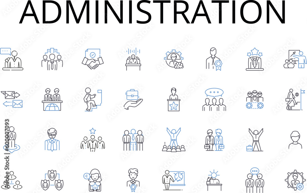 Administration line icons collection. Management, Governance, Control, Supervision, Authority, Direction, Regulation vector and linear illustration. Leadership,Oversight,Command outline signs set Administration line icons collection. Management, Governance, Control, Supervision, Authority, Direction, Regulation vector and linear illustration. Leadership,Oversight,Command outline signs set