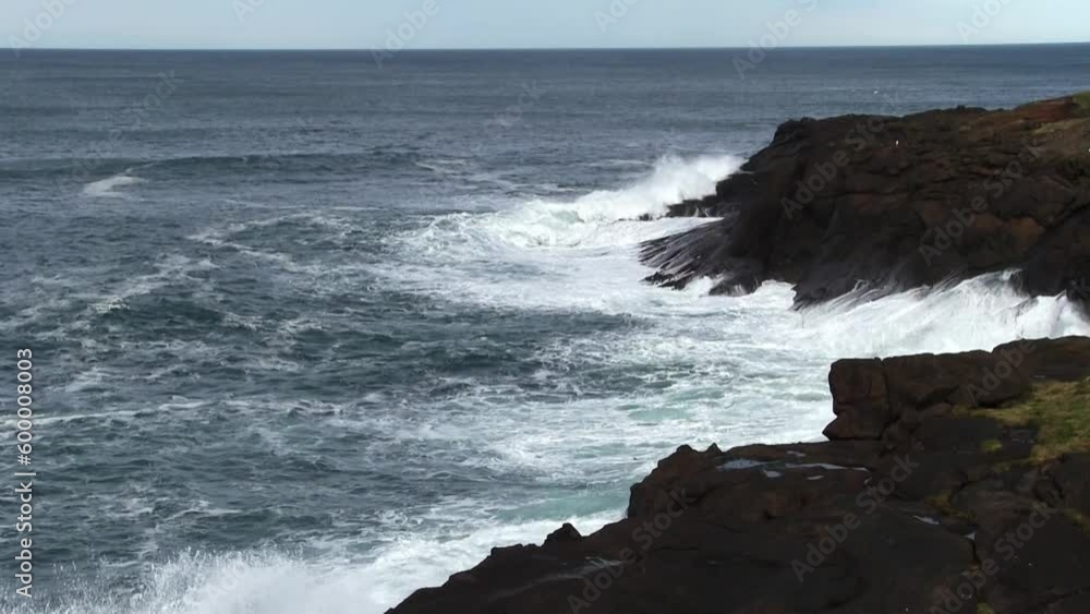 Ocean Waves Hitting Volcanic Rock Cliff With Birds Depoe Bay Oregon
Ocean Waves Hitting Volcanic Rock Cliff With Birds Depoe Bay Oregon