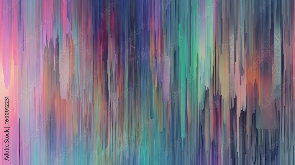 A vibrant abstract background with vertical stripes in various colors. Generative ai