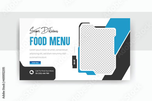 Super delicious food menu YouTube thumbnail design 
