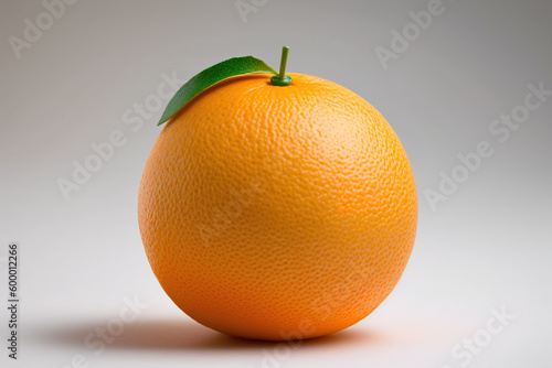 Closeup a fresh whole orange citrus fruit isolate. Created with Generative AI Technology