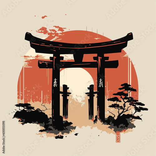 TORII - JAPANESE HISTORIC BUILDINGS VECTOR