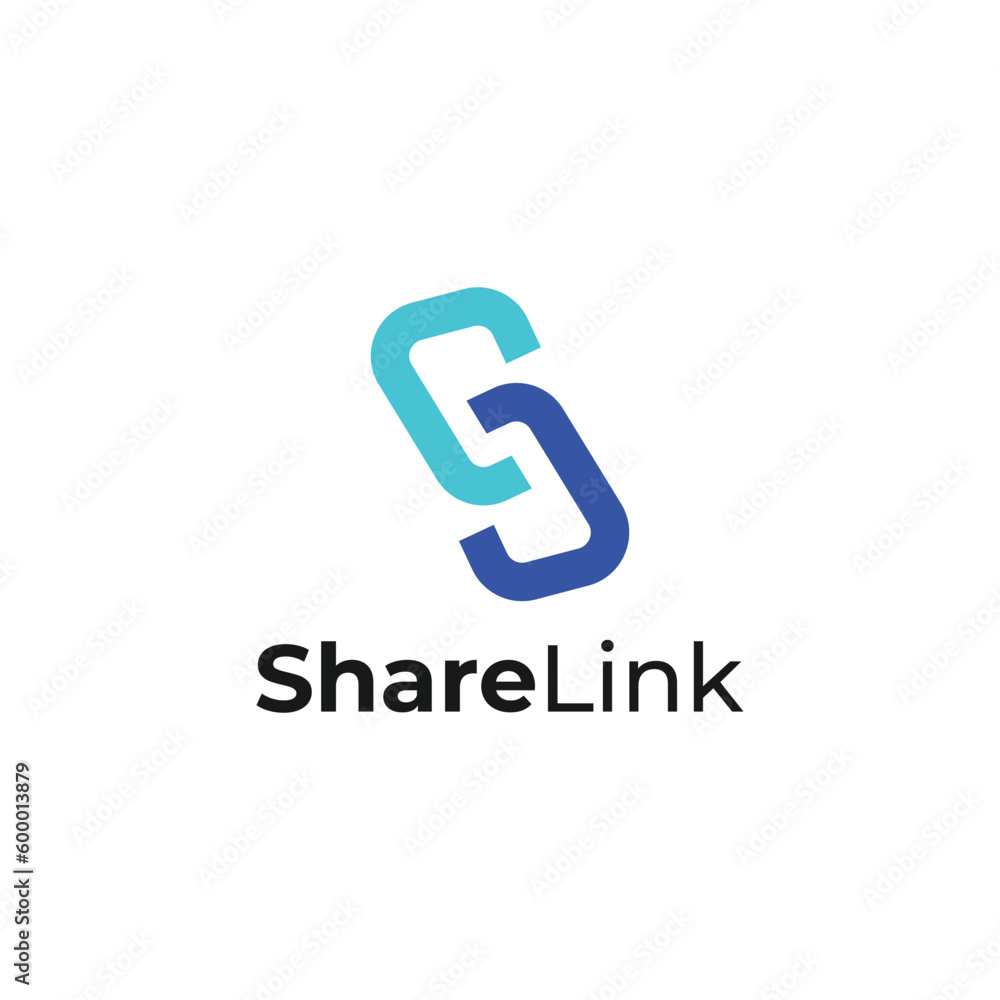 Share link logo design template fully editable vector Share link logo design template fully editable vector