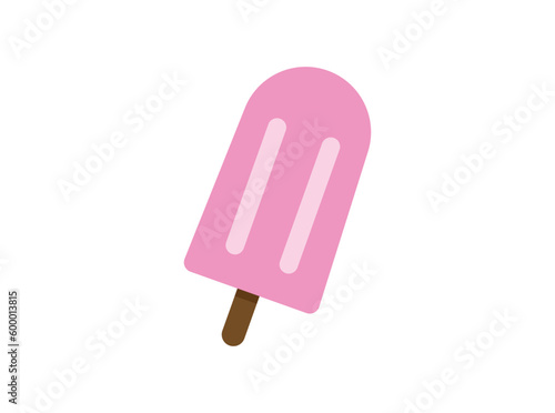 Cute melting ice cream popsicle cartoon icon vector illustration. Desserts and Sweet Foods Flat Design icon concept. Vector flat outline icon